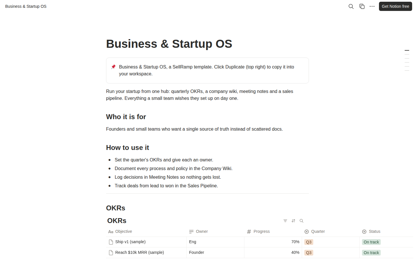 Business & Startup OS